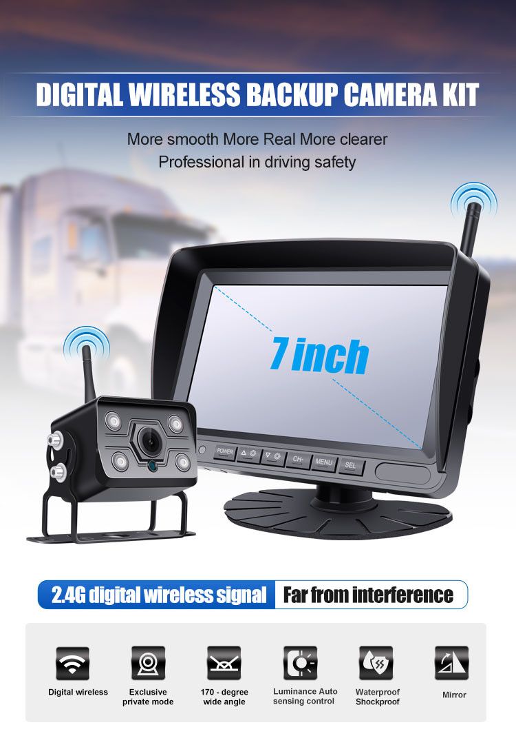 products/1316/parking kamera za kombi.jpg - AHD WIRELESS SET - UNIVERZALNA LED PARKING KAMERA + MONITOR 7" (17.8cm.) + DVR (SNIMANJE NA SD KARTICI) - Xenon Svetla Beograd